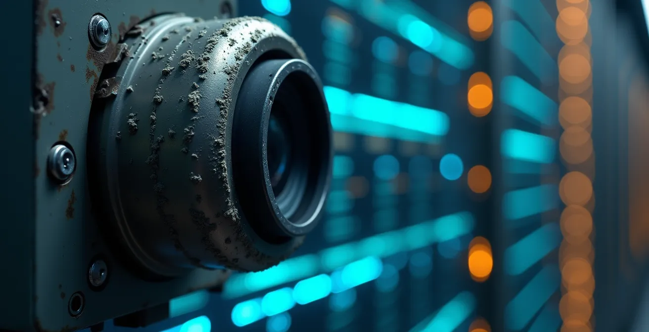 Fleet manager reviewing vehicle data charts on multiple screens in modern control center