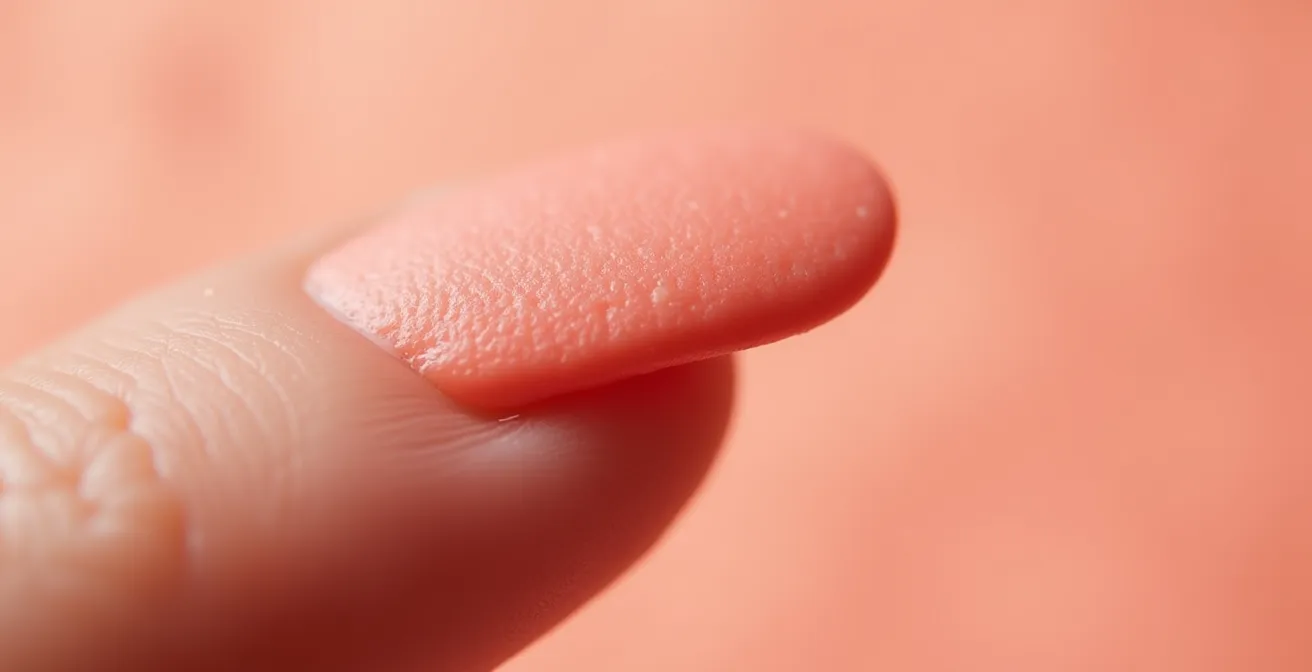 Extreme close-up of cream blush texture being blended on skin
