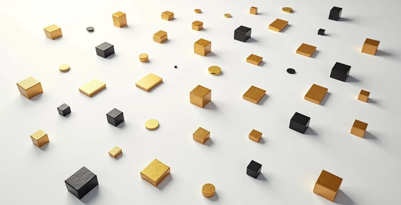 Abstract visualization showing how uncorrelated assets create portfolio stability